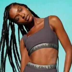 Eleven By Venus Williams Varsity‎ Gray Sport Bra XL NWT